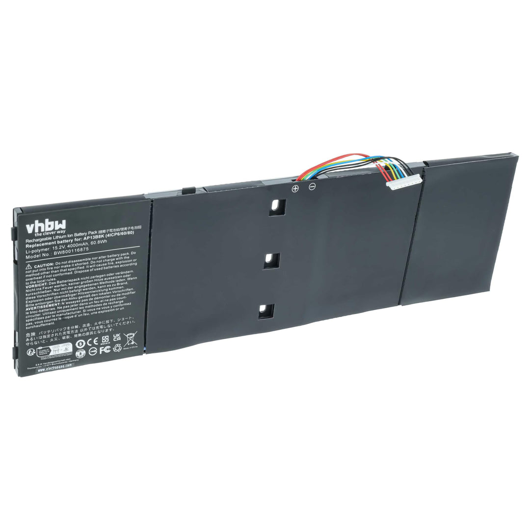 vhbw Akku kompatibel mit Acer Aspire R3-431T-P71M, R3-431T-P7FV, R3-431T-P7ZX, R3-431T-P89B Notebook