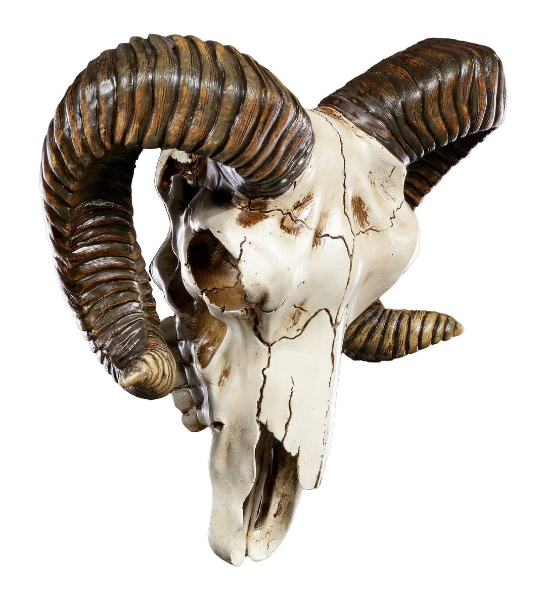 Pacific Giftware Wanddeko Widder Totenkopf mit Hörnern - Trophäe Baphomet Wandrelief Schädel Totensc