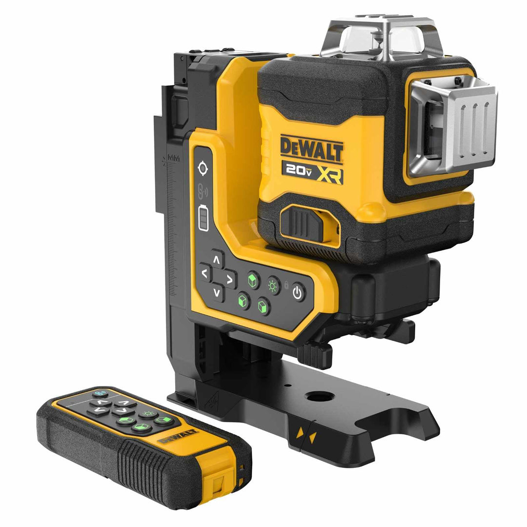DEWALT 18V 3x360° Linienlaser mit Fernbedienung (grüne Laserdiode, 80m Arbeitsbereich (100m mit Empf