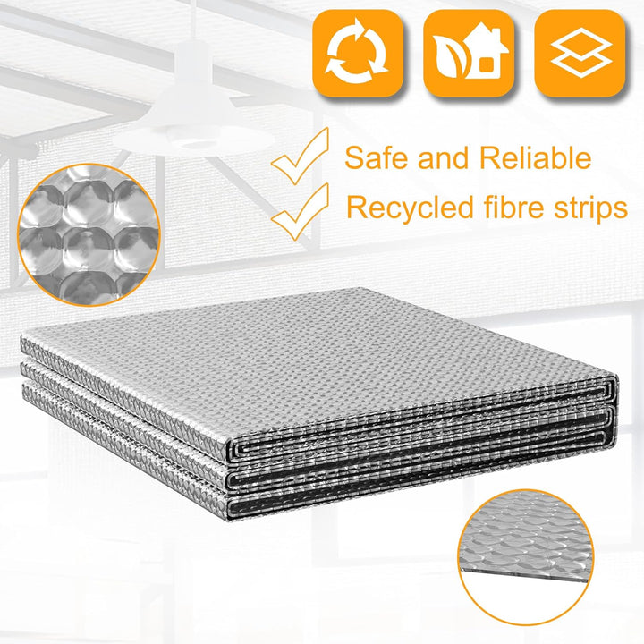 Isolierfolie Dämmfolie, Doppelschicht Aluminiumfolie 1 x 15m 200 g/m², Alu-Luftpolsterfolie für Dach