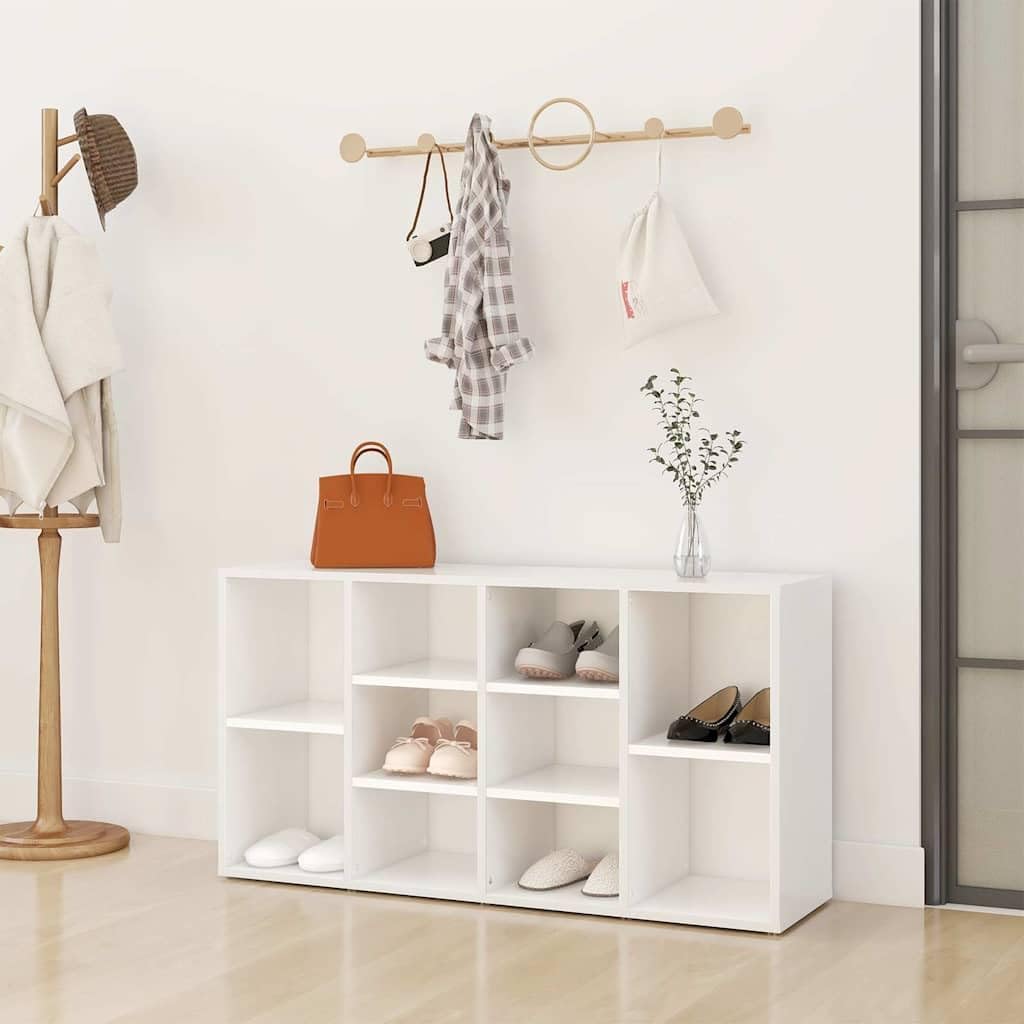 Schuhbank Weiss 103x30x54,5 cm Spanplatte