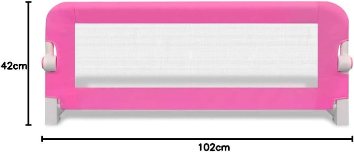 vidaXL Bettschutzgitter 102cm Kinderbettgitter Bettgitter Gitter Kinderbett 102 x 42 cm Rosa 102x42