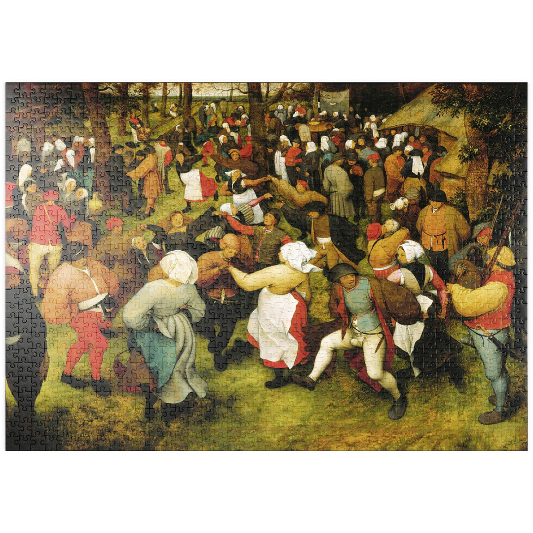 The Wedding Dance in The Open air, 1566, by Pieter Bruegel The Elder - Premium 1000 Teile Puzzle - M