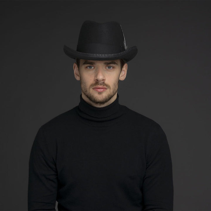 Bailey 1922 Classic Homburg Hut Homburger Wollhut Wollfilzhut Filzhut Damen - Made in USA mit Ripsba