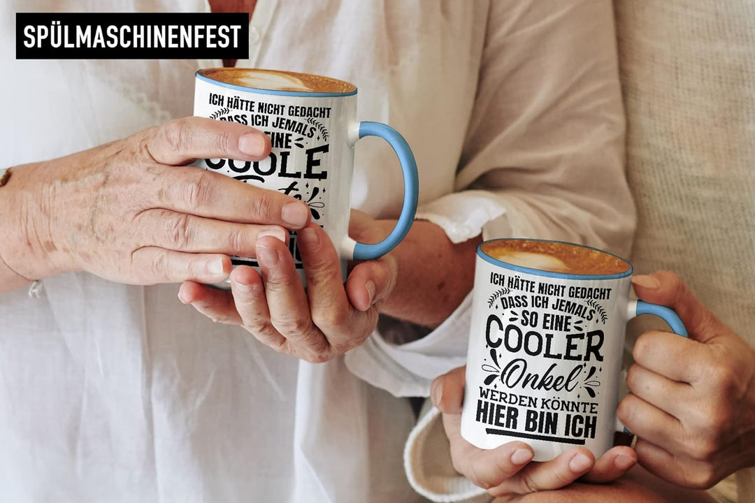 Trendation - Beste Tante und Onkel Geschenk Tasse Set Kaffeetassen Geschenke Weihnachten (Blau), Bla