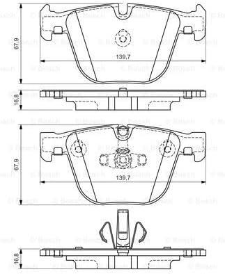 Bosch 986494339 Bremsbelagsatz - (4-teilig)