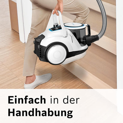 Bosch Staubsauger beutellos Serie 6 BGC41LSIL, Bodenstaubsauger, ideal für Allergiker, Hygiene-Filte