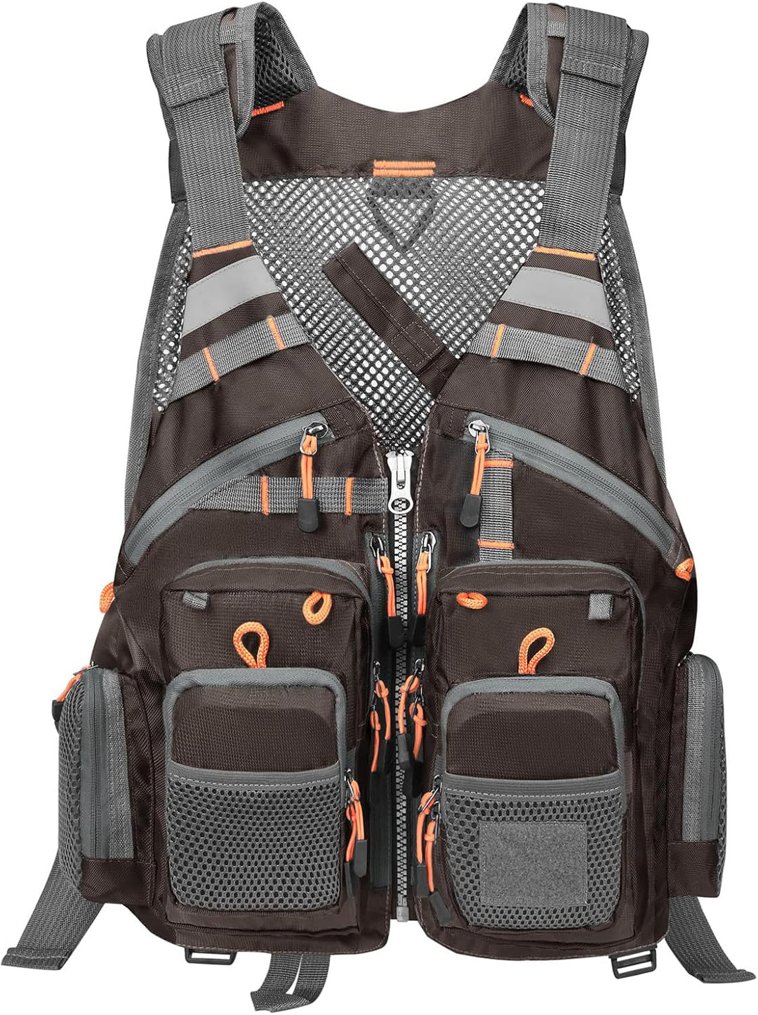 Gonex Anglerweste Herren, Verstellbar, Fliegenfischer Weste mit 18 Taschen | 14 SBS-Reissverschlusst
