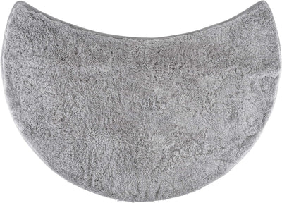 fluffy® Badteppich für Rundduschen aus Mikrofaser mit Rutschfester Unterseite (Sichel | Duschradius