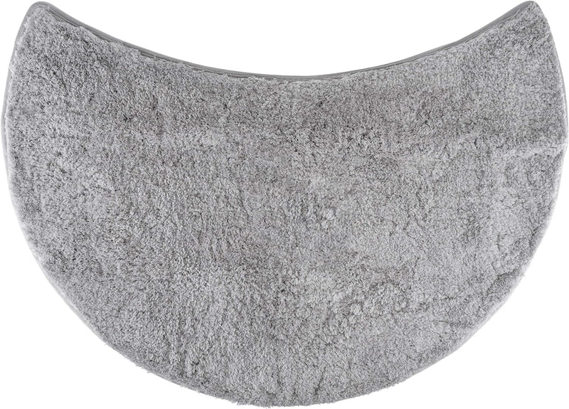 fluffy® Badteppich für Rundduschen aus Mikrofaser mit Rutschfester Unterseite (Sichel | Duschradius