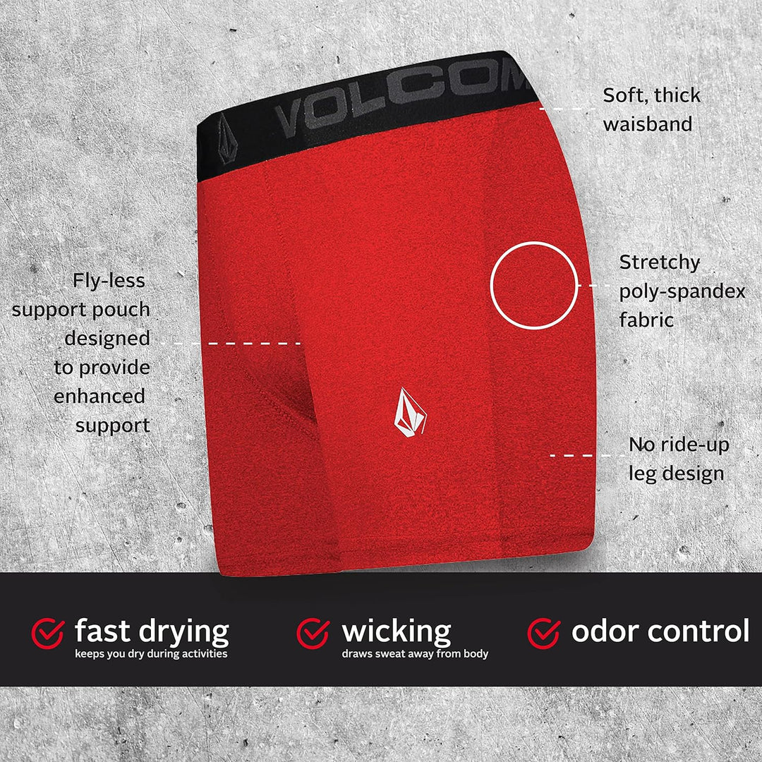 Volcom Herren Volcom Boxer Briefs Boxershorts (4er Pack) M Mehrfarbig/Hellblau/Schwarz/Hellgrün, M M
