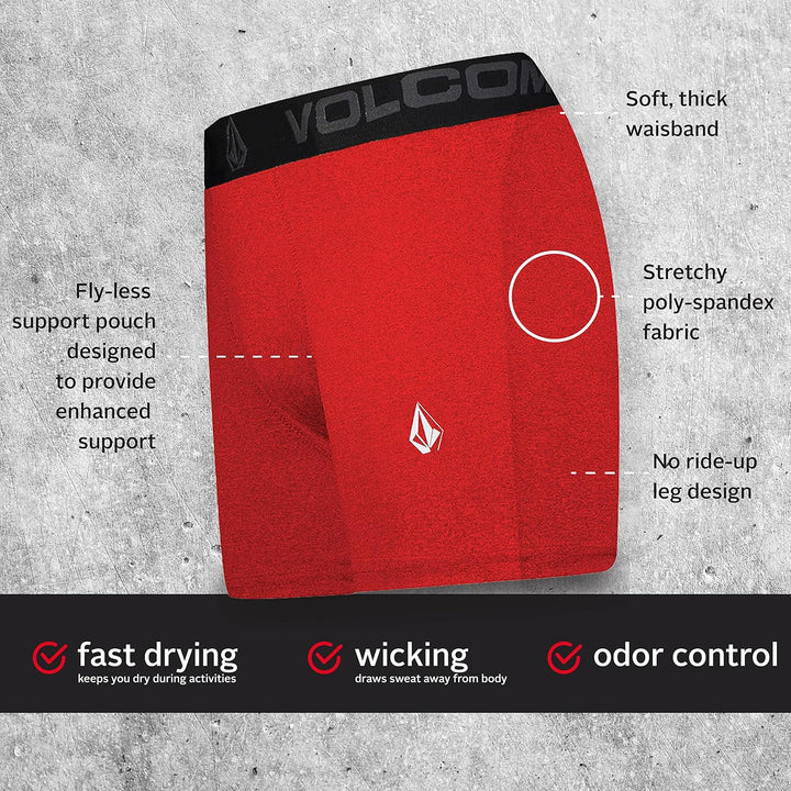 Volcom Herren Volcom Boxer Briefs Boxershorts (4er Pack) M Mehrfarbig/Hellblau/Schwarz/Hellgrün, M M
