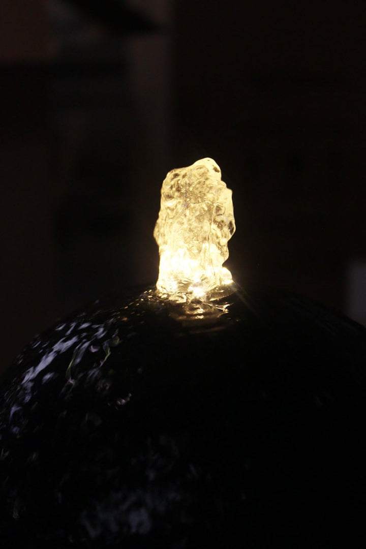 Arnusa Springbrunnen Pumpe 800 L/H Komplett Set mit 3er LED-Beleuchtung inkl.3 Wege Schlauchadapter,