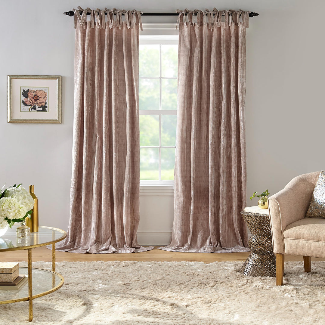 Elrene Home Fashions Korena Fenstervorhang aus Knautschsamt, rustikaler Chic, für Wohnzimmer oder Sc