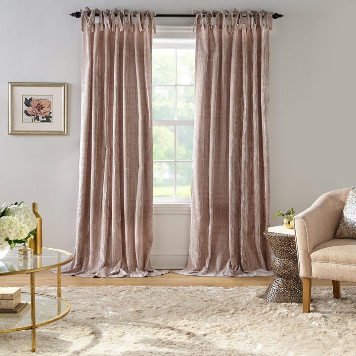Elrene Home Fashions Korena Fenstervorhang aus Knautschsamt, rustikaler Chic, für Wohnzimmer oder Sc
