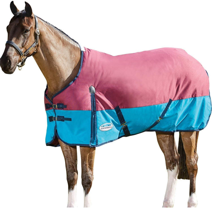 Weatherbeeta Comfitec Standard-Pferdedecke Essential, Halsweite mittelgross, Navy/Silver/Red, 6ft 3