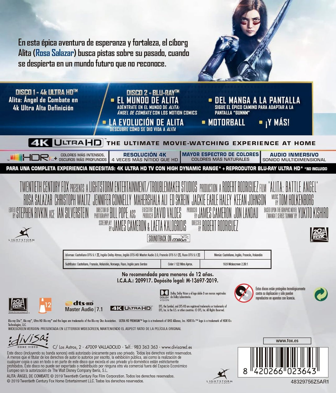 Alita: Ángel de Combate Ultra-HD 4K
