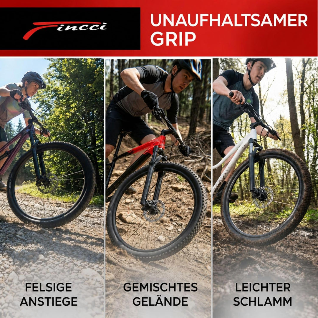 Fincci Fahrradreifen 26 x 2.125 Zoll 57-559 Fahrradmantel Faltbar Reifen für MTB Mountainbike Hybrid