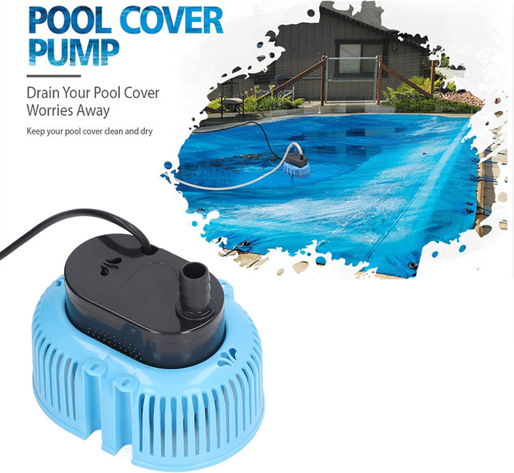 Poolabdeckungspumpe Oberirdisch, 75W 850GPH Tauchwasserpumpe Schmutzwasserpumpe mit 25-Fuss-Schnur u