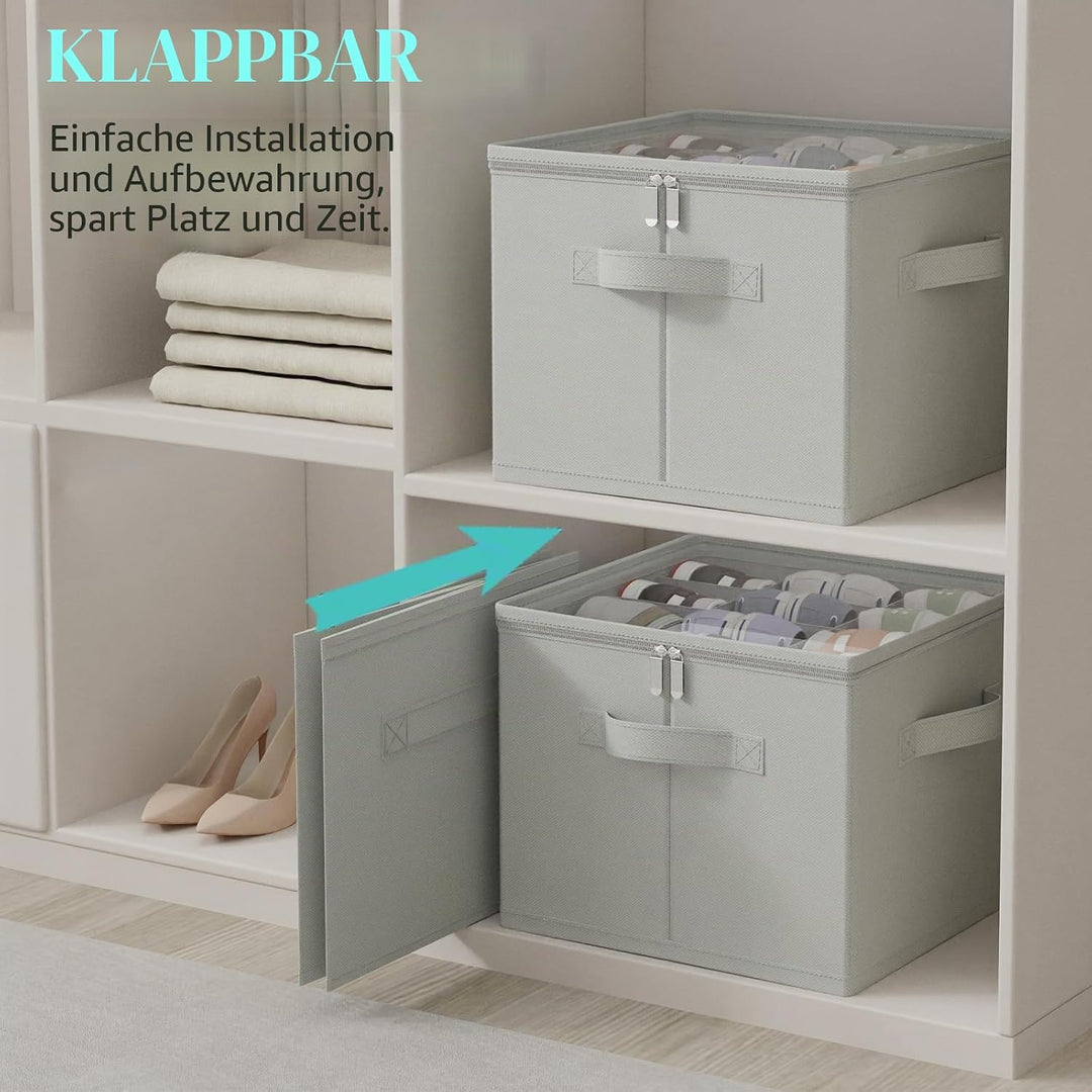Schuhorganizer für Closet, Passt 12 Paare, Grosse Schuhschrank, Schuhbox mit Durchsichtigem Deckel,