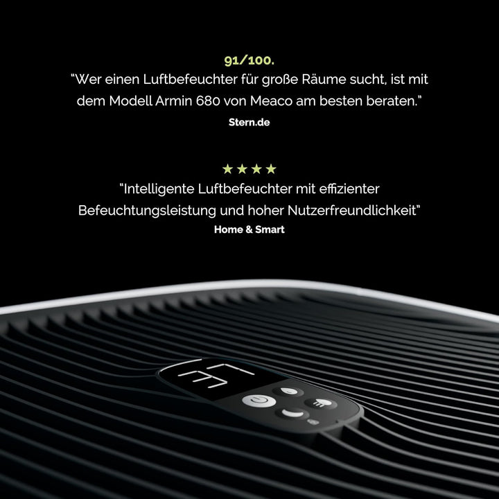Meaco Armin 680 ml Verdunstungsbefeuchter für Zimmer mit zu 89 m2, grosser 4,7 L Tank, für weiches u