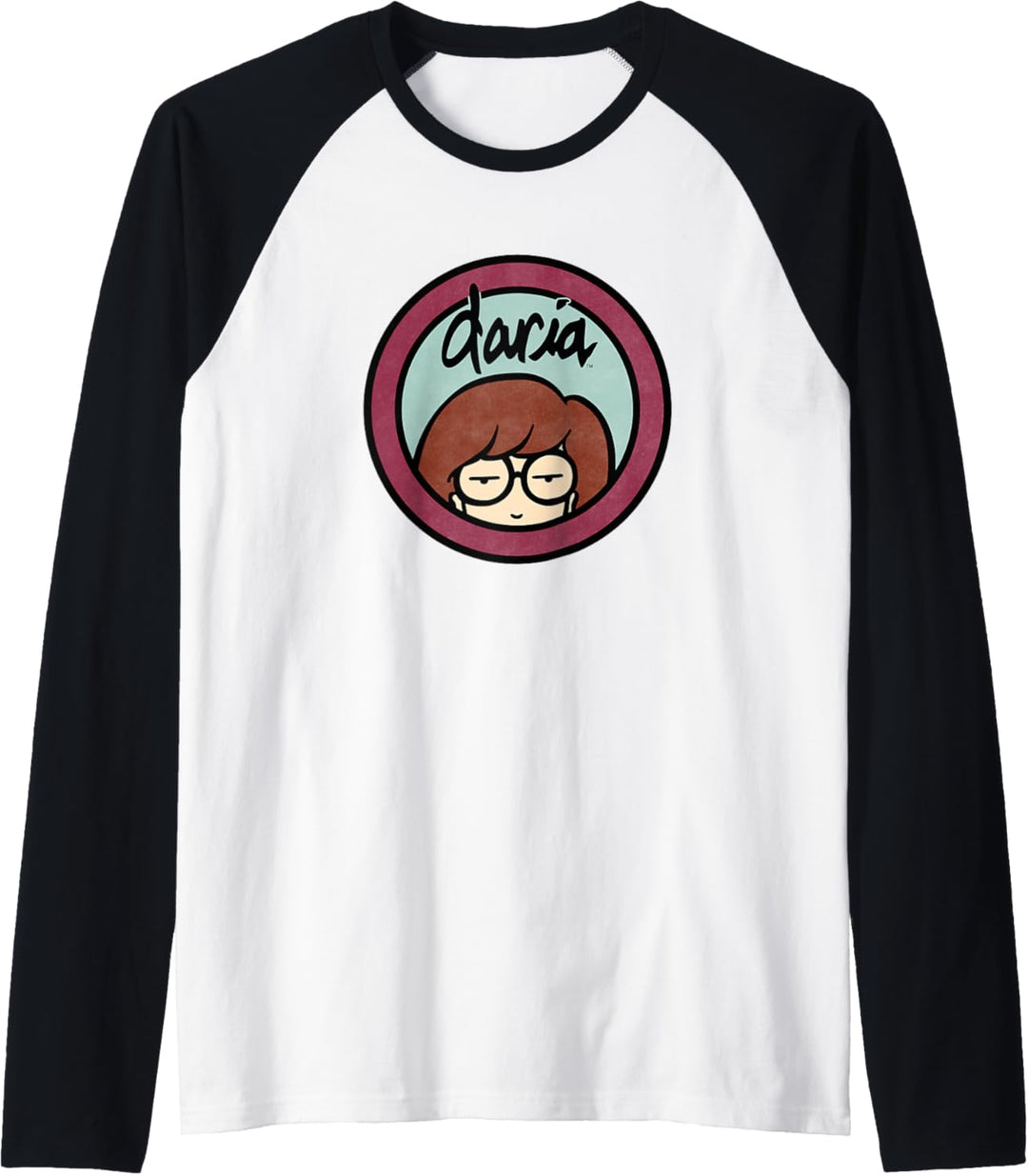 Daria TV Show Mint Logo Raglan