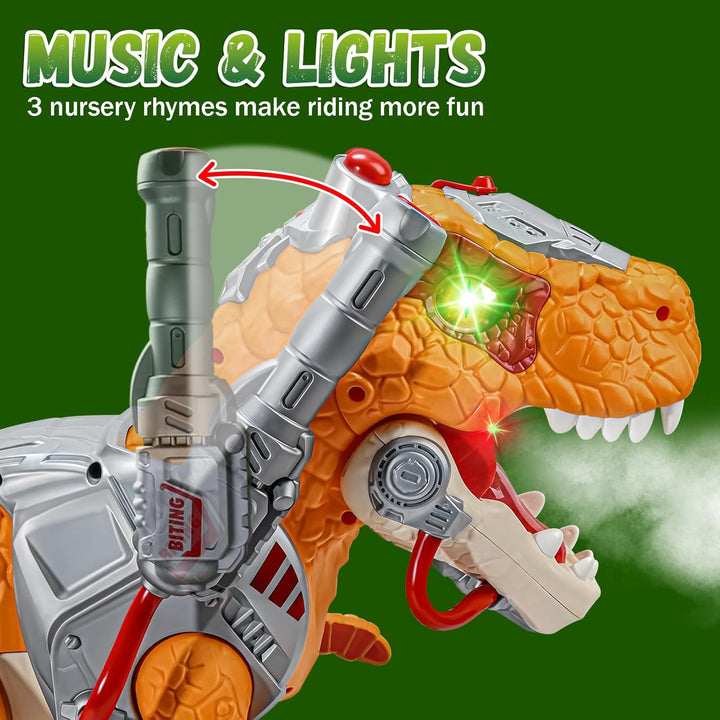 Kids Dinosaur Vehicles Electric Vehicles for Toddlers Orange Dino, Orange Dino