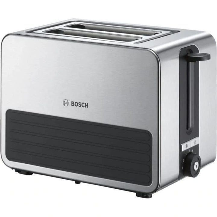 Bosch Kompakt Toaster TAT7S25, integrierter Edelstahl-Brötchenaufsatz, mit Abschaltautomatik, mit Au