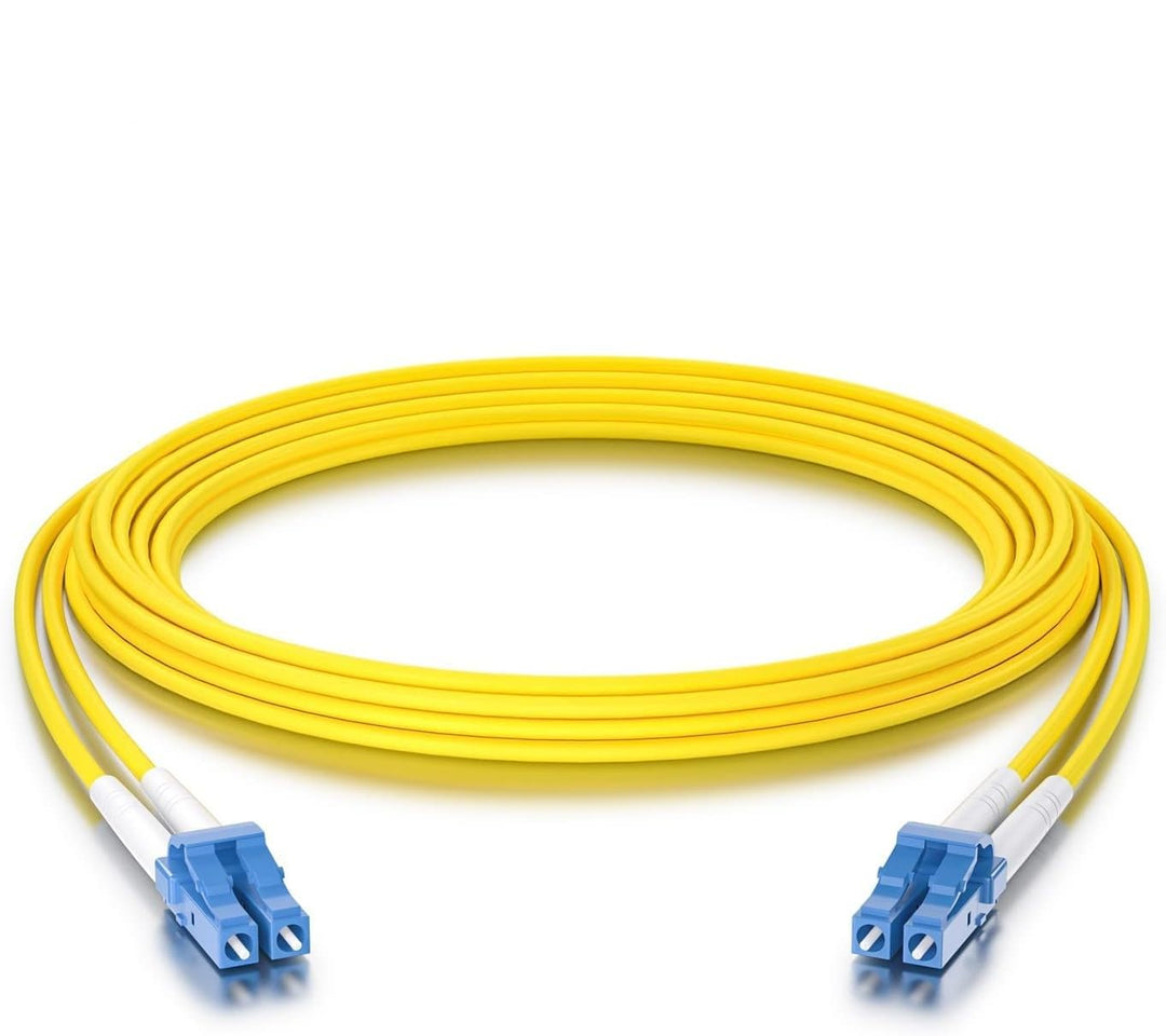 10Gtek [4 Stück] LC zu LC OS2 Singlemode Duplex 0.2-Meter, LWL Glasfaser Patchkabel Fibre Optic Patc