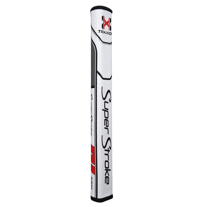 SuperStroke Traxion Flatso 2.0 Golf Putter Grip Weiss / Grau / Rot, Weiss / Grau / Rot