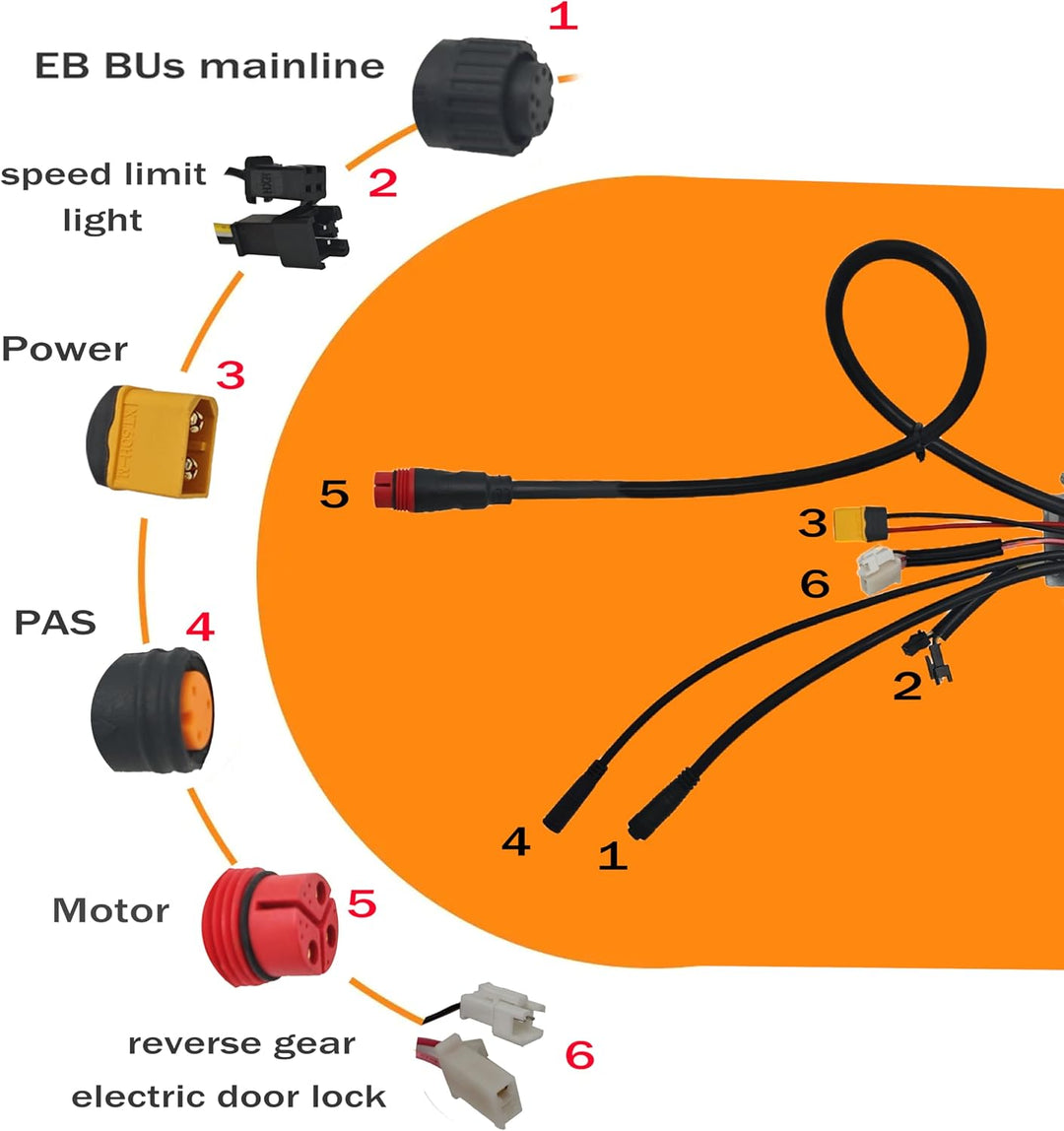 KT Kunteng 36V / 48V 25A wasserdichte Sinus-Welle-Controller-Sets Geeignet für BF Fatbike G062 750W