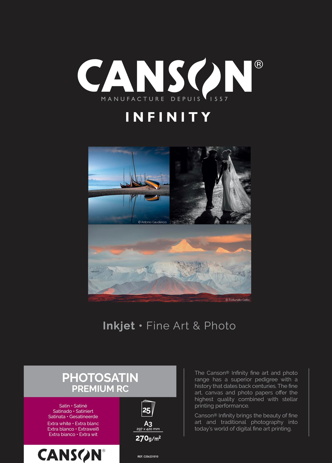 Canson 206231010 Photo Satin Premium RC Box, A3, A3
