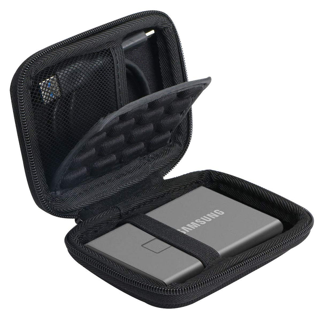Khanka Stossfeste Tache Case für Samsung T7 Touch/ T7 Portable SSD 500GB 1TB 2TB. (Für 1 SSD, Mit st