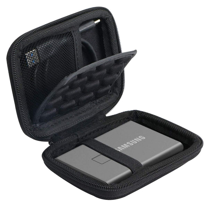 Khanka Stossfeste Tache Case für Samsung T7 Touch/ T7 Portable SSD 500GB 1TB 2TB. (Für 1 SSD, Mit st