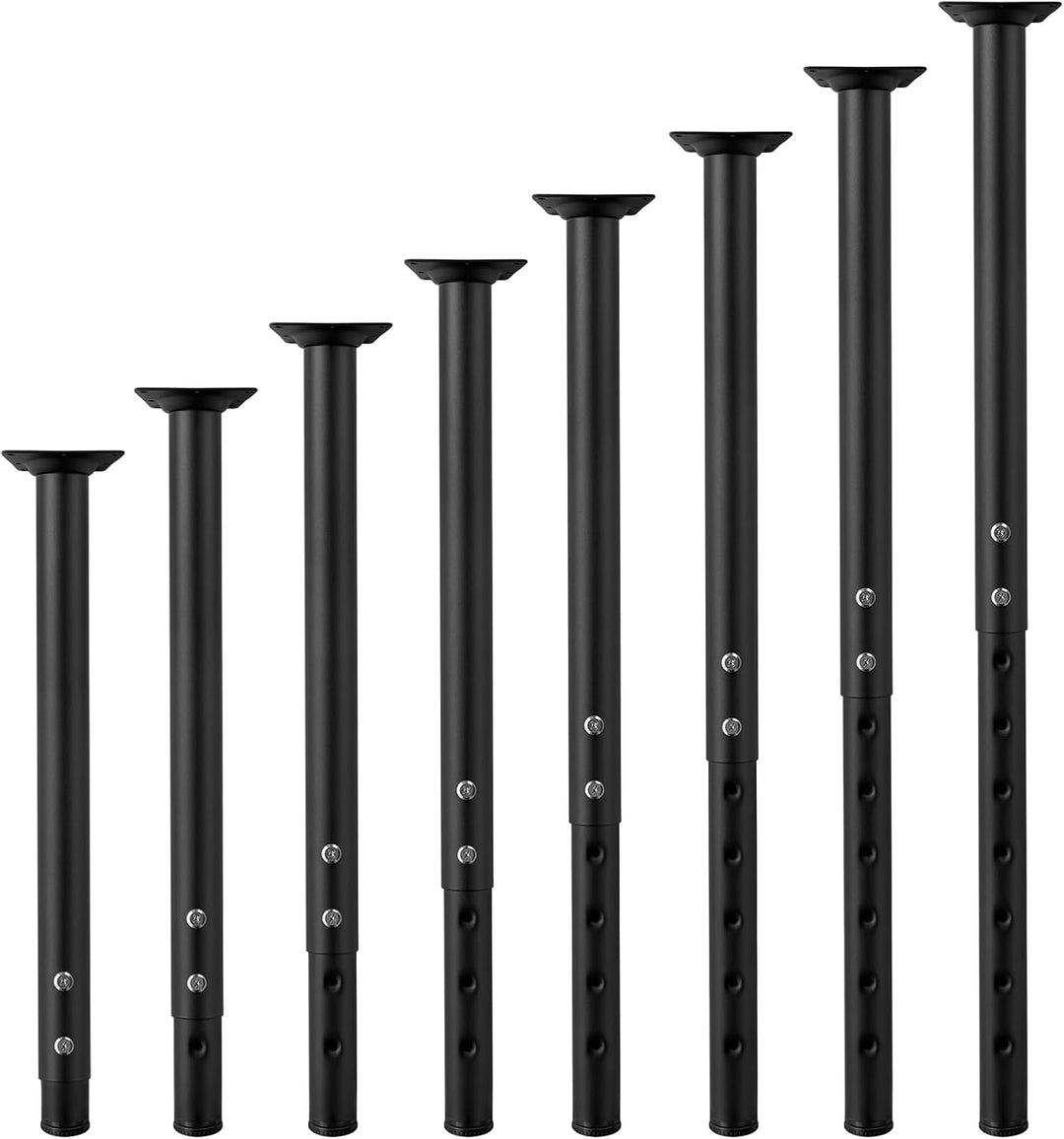 Jahof Tischbein Metall Höhenverstellbar 55-90 cm für Tischplatte, Möbelfüsse Verstellbar für DIY Möb