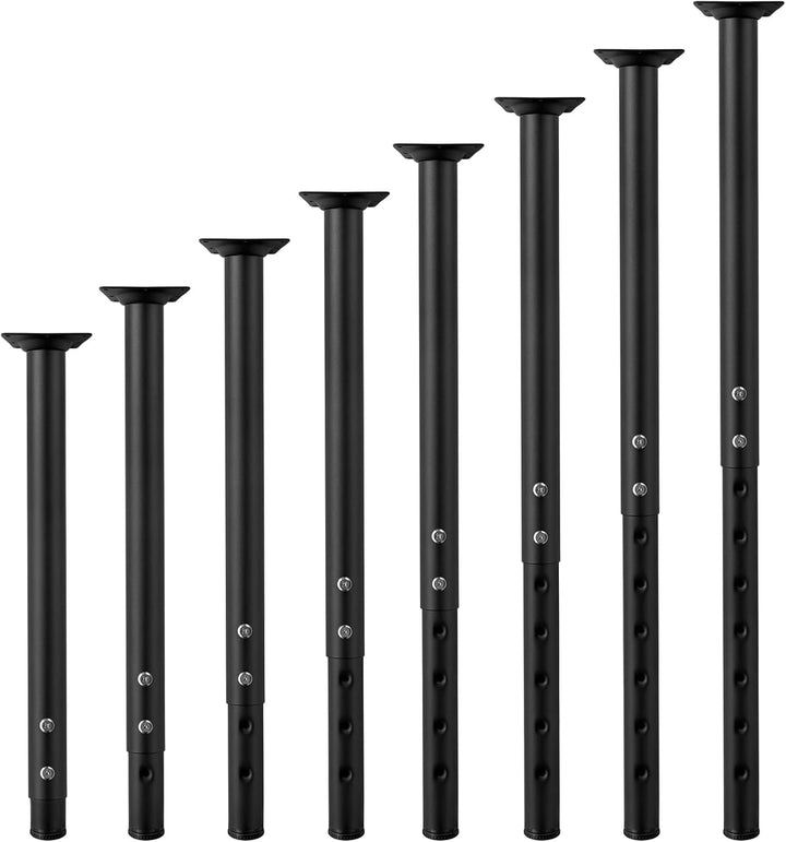 Jahof Tischbein Metall Höhenverstellbar 55-90 cm für Tischplatte, Möbelfüsse Verstellbar für DIY Möb