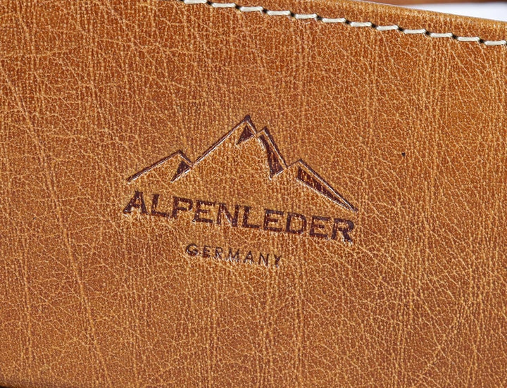 Alpenleder Notizzettelspender - Modell: PACKERL (Handgefertigt) - Nachhaltiges Bio-Leder aus regiona