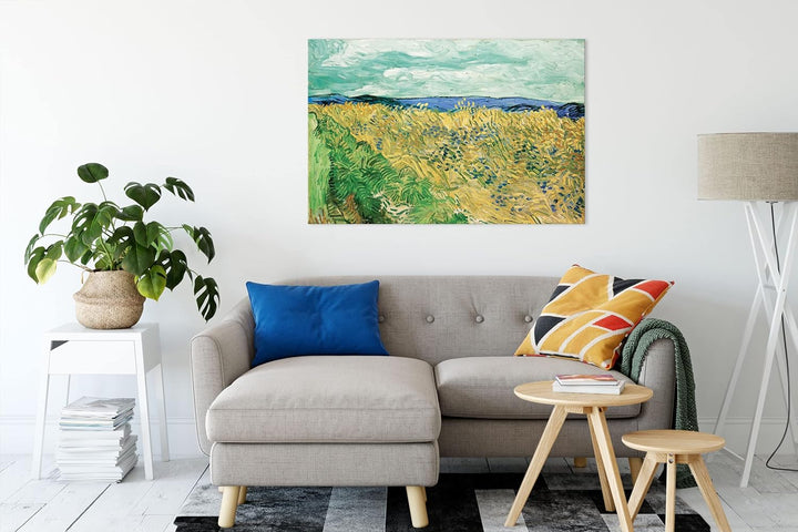 Vincent Van Gogh - Weizenfeld mit Kornblumen als Leinwandbild / Grösse: 100x70 cm / Wandbild / Kunst