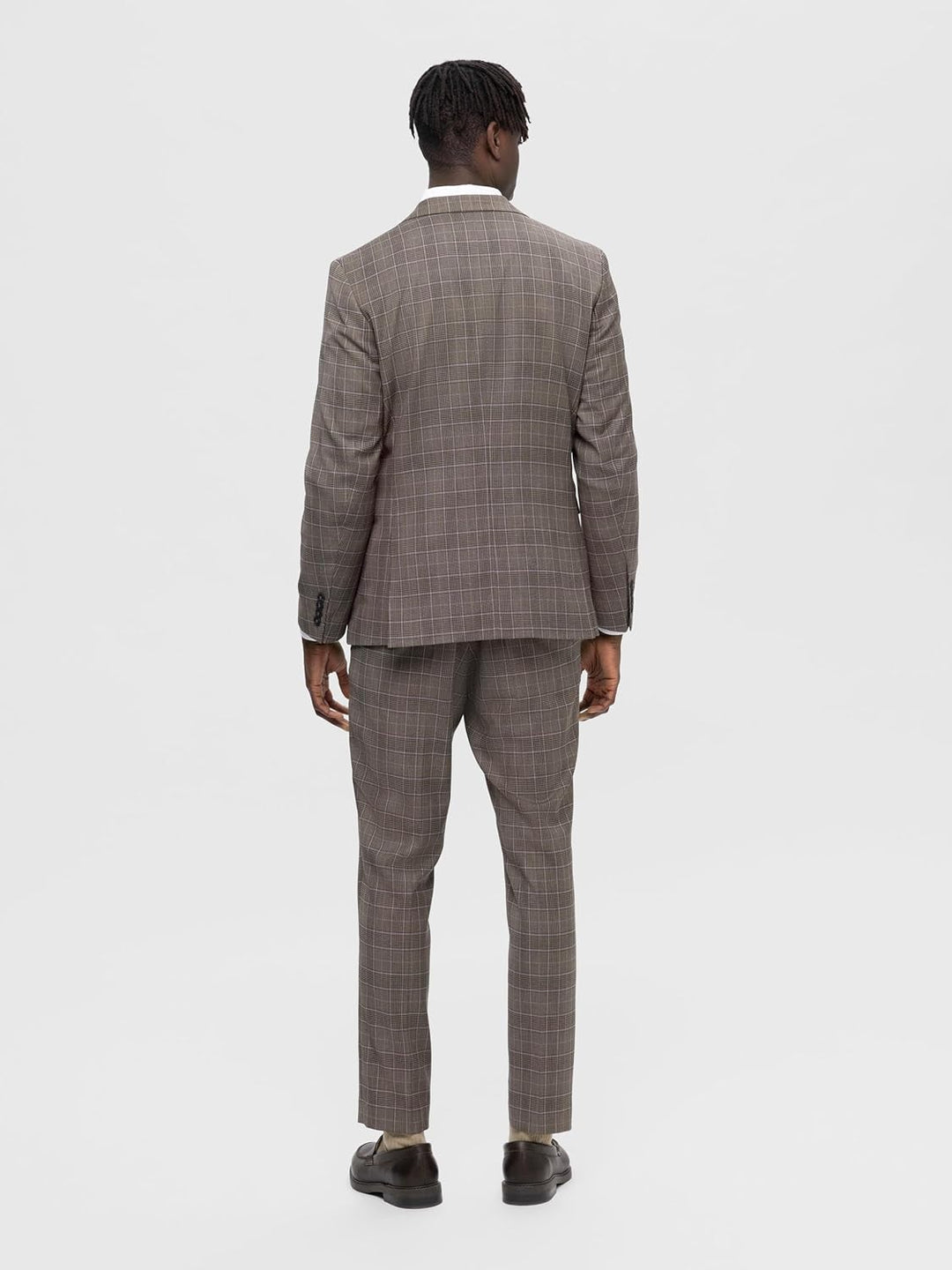 SELETED HOMME Herren Slhslim-Neil Brown Blue Check BLZ B Noos Sakko 98 Chinchilla/Checks:light Blue,
