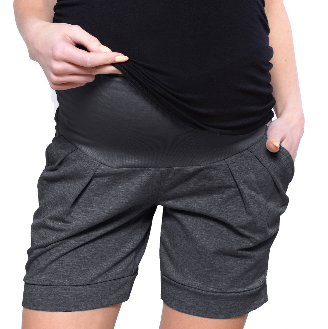 MijaCulture Mija Kurze Umstandsshorts/Umstandshose mit Bauchband für Sommer 1047 S Graphite, S Graph