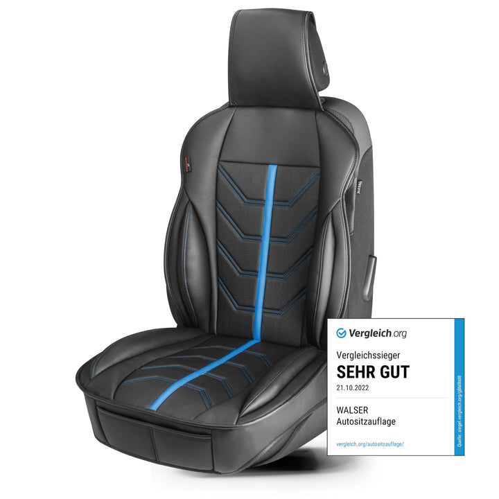 Walser Premium Sitzauflage Auto Kimi, Sitzschoner Auto schwarz/blau, Vergleichssieger* Auto Sitzaufl