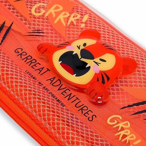 Legami - Wonderwow Federmäppchen, 2 Fächer und Stifthalter innen, Innenfach mit Netzstoff, Reissvers