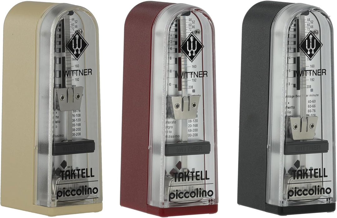 Wittner Metronom 890161 Kunststoffgehäuse ohne Glocke Taktell Piccolino schwarz, schwarz