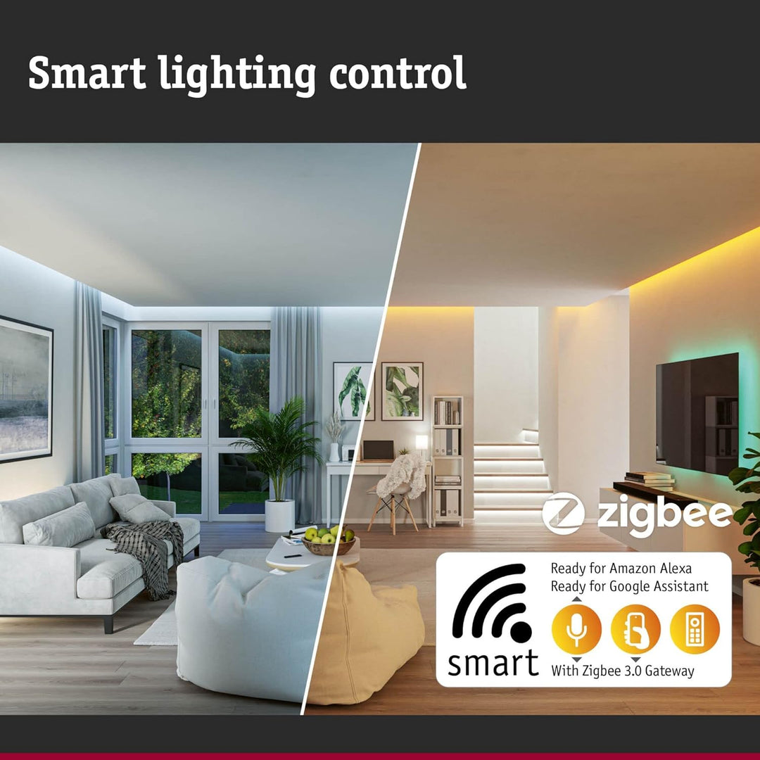 Paulmann 94525 LED Aussenleuchte Smart Home Zigbee Deckenleuchte Circula IP44 Dämmerungs-/Bewegungss