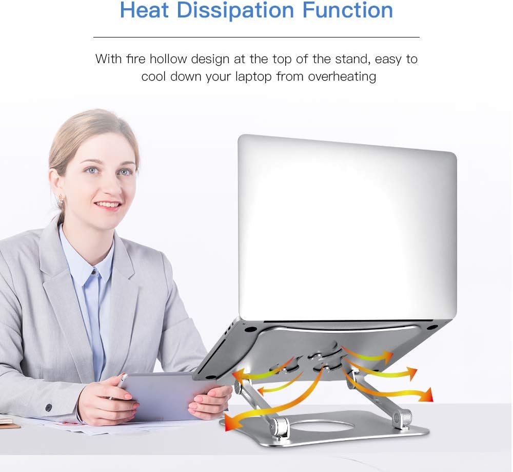MISOTT Laptop Ständer, Ergonomisch Verstellbarer Laptop Ständer, 2 in 1 Computer Ständer Tablet Stän