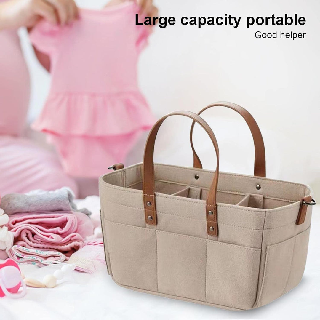 Fukamou Baby Windel Caddy, Tragbar Windeln Korb Organizer Mit Trennwänden, Für Auto, Schlafzimmer, R
