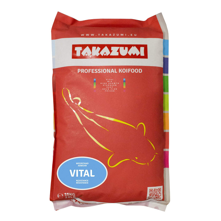 Takazumi Vital 4,5 mm Immunsystem Gesundheits Koi Futter Fisch Teich Pellets - 10 kg - Sackware