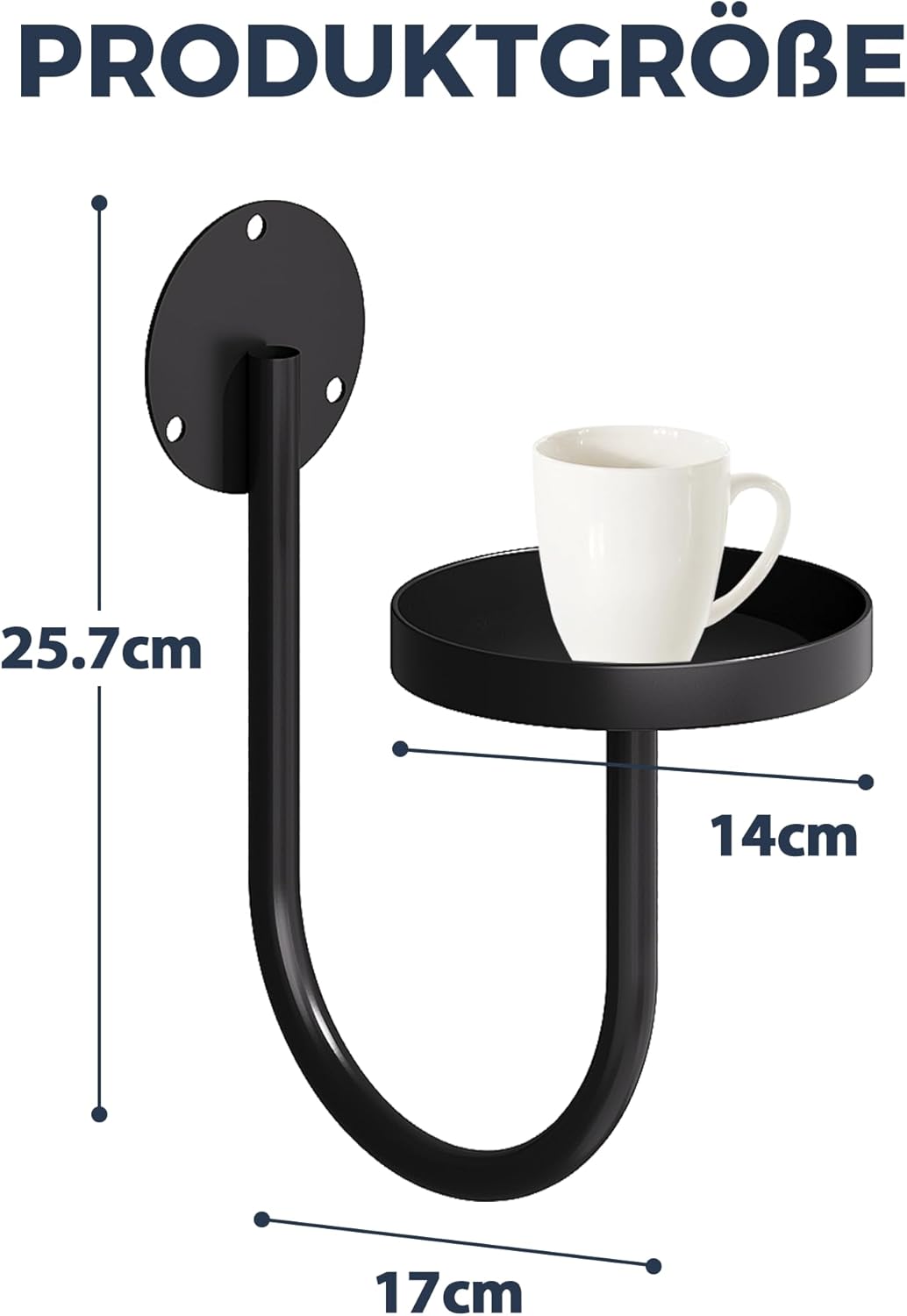 Bamworld Blumenständer Wandmontage 3er Set – U-Form Pflanzenregal aus Metall für Wohnzimmer & Balkon