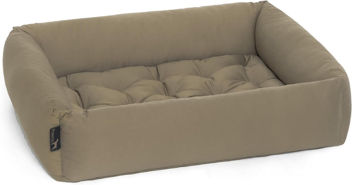 Doctor Bark Pointer | Hundebett mit Hundekissen - orthopädisch, waschbar, bequem (M - 70x60 cm, Beig
