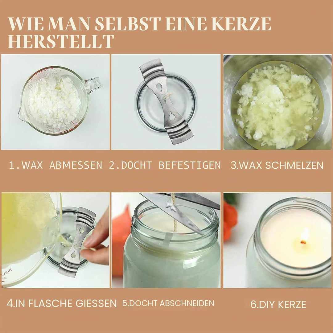 JBEIY 2 KG SojaWachs, Hohe Qualität Natürliche Soja Kerzen Wachs für DIY Kerzen Giessen Selber Mache